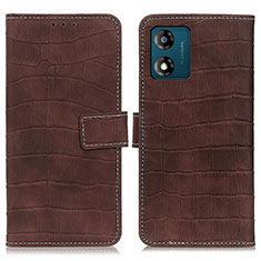 Coque Portefeuille Livre Cuir Etui Clapet K07Z pour Motorola Moto E13 Marron