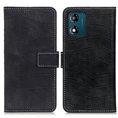 Coque Portefeuille Livre Cuir Etui Clapet K07Z pour Motorola Moto E13 Noir