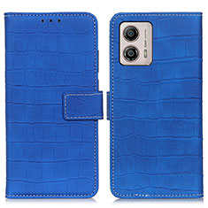 Coque Portefeuille Livre Cuir Etui Clapet K07Z pour Motorola Moto G53j 5G Bleu