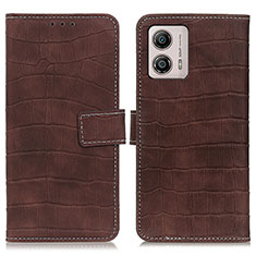 Coque Portefeuille Livre Cuir Etui Clapet K07Z pour Motorola Moto G53j 5G Marron