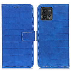 Coque Portefeuille Livre Cuir Etui Clapet K07Z pour Motorola Moto G72 Bleu