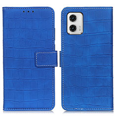 Coque Portefeuille Livre Cuir Etui Clapet K07Z pour Motorola Moto G73 5G Bleu