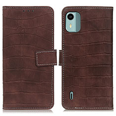 Coque Portefeuille Livre Cuir Etui Clapet K07Z pour Nokia C12 Pro Marron