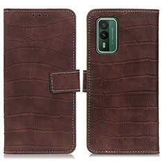 Coque Portefeuille Livre Cuir Etui Clapet K07Z pour Nokia XR21 Marron