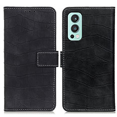 Coque Portefeuille Livre Cuir Etui Clapet K07Z pour OnePlus Nord 2 5G Noir