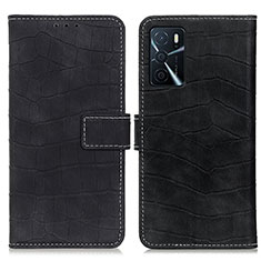 Coque Portefeuille Livre Cuir Etui Clapet K07Z pour Oppo A16 Noir