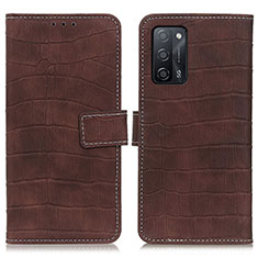 Coque Portefeuille Livre Cuir Etui Clapet K07Z pour Oppo A53s 5G Marron