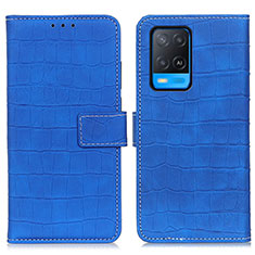 Coque Portefeuille Livre Cuir Etui Clapet K07Z pour Oppo A54 4G Bleu