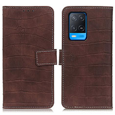 Coque Portefeuille Livre Cuir Etui Clapet K07Z pour Oppo A54 4G Marron