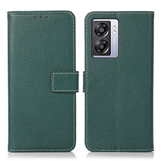 Coque Portefeuille Livre Cuir Etui Clapet K07Z pour Oppo A56S 5G Vert