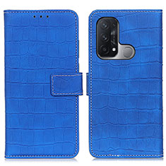 Coque Portefeuille Livre Cuir Etui Clapet K07Z pour Oppo Reno5 A Bleu