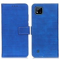 Coque Portefeuille Livre Cuir Etui Clapet K07Z pour Realme C11 (2021) Bleu