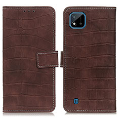 Coque Portefeuille Livre Cuir Etui Clapet K07Z pour Realme C11 (2021) Marron