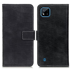 Coque Portefeuille Livre Cuir Etui Clapet K07Z pour Realme C11 (2021) Noir