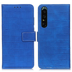 Coque Portefeuille Livre Cuir Etui Clapet K07Z pour Sony Xperia 1 IV Bleu