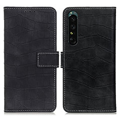 Coque Portefeuille Livre Cuir Etui Clapet K07Z pour Sony Xperia 1 IV Noir