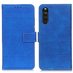 Coque Portefeuille Livre Cuir Etui Clapet K07Z pour Sony Xperia 10 III Lite Bleu