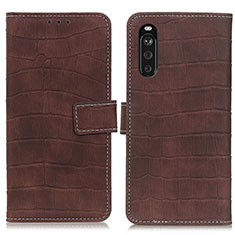 Coque Portefeuille Livre Cuir Etui Clapet K07Z pour Sony Xperia 10 III Marron