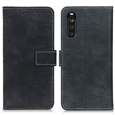 Coque Portefeuille Livre Cuir Etui Clapet K07Z pour Sony Xperia 10 III SOG04 Noir