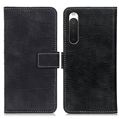 Coque Portefeuille Livre Cuir Etui Clapet K07Z pour Sony Xperia 10 IV SOG07 Noir