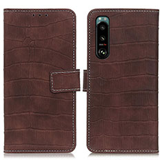 Coque Portefeuille Livre Cuir Etui Clapet K07Z pour Sony Xperia 5 III Marron