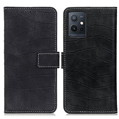 Coque Portefeuille Livre Cuir Etui Clapet K07Z pour Vivo T1 5G India Noir