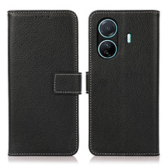 Coque Portefeuille Livre Cuir Etui Clapet K07Z pour Vivo T1 5G Noir