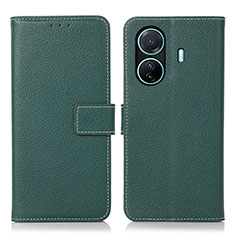 Coque Portefeuille Livre Cuir Etui Clapet K07Z pour Vivo T1 5G Vert