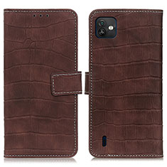 Coque Portefeuille Livre Cuir Etui Clapet K07Z pour Wiko Y82 Marron