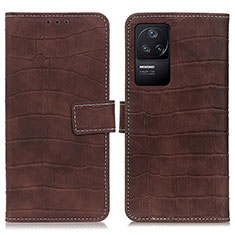 Coque Portefeuille Livre Cuir Etui Clapet K07Z pour Xiaomi Poco F4 5G Marron