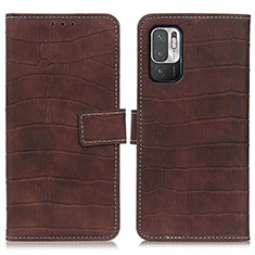 Coque Portefeuille Livre Cuir Etui Clapet K07Z pour Xiaomi POCO M3 Pro 5G Marron