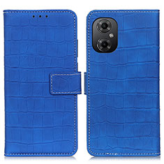 Coque Portefeuille Livre Cuir Etui Clapet K07Z pour Xiaomi Poco M4 5G Bleu