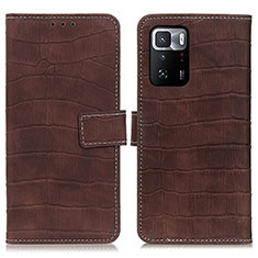 Coque Portefeuille Livre Cuir Etui Clapet K07Z pour Xiaomi Poco X3 GT 5G Marron