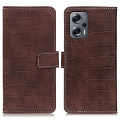 Coque Portefeuille Livre Cuir Etui Clapet K07Z pour Xiaomi Poco X4 GT 5G Marron