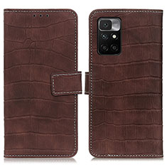 Coque Portefeuille Livre Cuir Etui Clapet K07Z pour Xiaomi Redmi 10 (2022) Marron