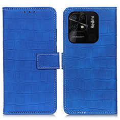 Coque Portefeuille Livre Cuir Etui Clapet K07Z pour Xiaomi Redmi 10 Power Bleu