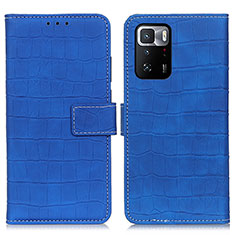 Coque Portefeuille Livre Cuir Etui Clapet K07Z pour Xiaomi Redmi Note 10 Pro 5G Bleu