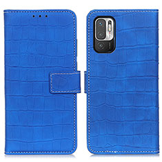 Coque Portefeuille Livre Cuir Etui Clapet K07Z pour Xiaomi Redmi Note 10T 5G Bleu