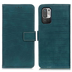 Coque Portefeuille Livre Cuir Etui Clapet K07Z pour Xiaomi Redmi Note 10T 5G Vert