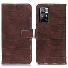 Coque Portefeuille Livre Cuir Etui Clapet K07Z pour Xiaomi Redmi Note 11 5G Marron