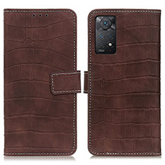 Coque Portefeuille Livre Cuir Etui Clapet K07Z pour Xiaomi Redmi Note 11 Pro 4G Marron