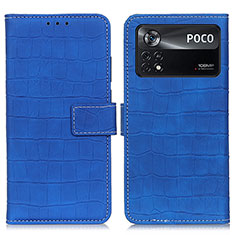 Coque Portefeuille Livre Cuir Etui Clapet K07Z pour Xiaomi Redmi Note 11E Pro 5G Bleu