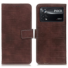 Coque Portefeuille Livre Cuir Etui Clapet K07Z pour Xiaomi Redmi Note 11E Pro 5G Marron