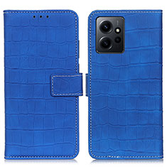 Coque Portefeuille Livre Cuir Etui Clapet K07Z pour Xiaomi Redmi Note 12 4G Bleu