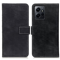 Coque Portefeuille Livre Cuir Etui Clapet K07Z pour Xiaomi Redmi Note 12 4G Noir