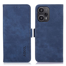 Coque Portefeuille Livre Cuir Etui Clapet K07Z pour Xiaomi Redmi Note 12 Turbo 5G Bleu