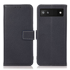 Coque Portefeuille Livre Cuir Etui Clapet K08Z pour Google Pixel 6a 5G Bleu Royal