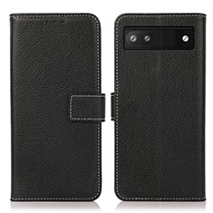 Coque Portefeuille Livre Cuir Etui Clapet K08Z pour Google Pixel 6a 5G Noir