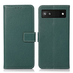 Coque Portefeuille Livre Cuir Etui Clapet K08Z pour Google Pixel 6a 5G Vert