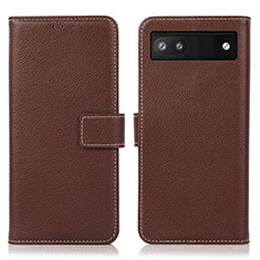 Coque Portefeuille Livre Cuir Etui Clapet K08Z pour Google Pixel 7a 5G Marron